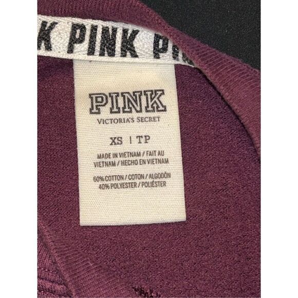 Victoria Secret PINK  Crew Neck Purple Sweatshirt XS - Picture 3 of 3